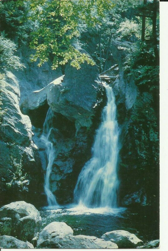 Bash Bish Falls,Mt. Wahington, Mass. Berkshire County  Chrome Postcard