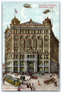 c1910's Germania Building Cars Trolley Furniture Milwaukee Wisconsin WI Postcard