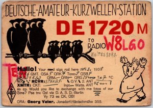 Radio Card DE1720M Deutche Kurzwellen Amateur Radio Station Postcard