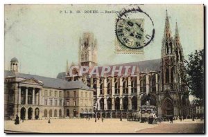 Rouen Old Postcard Basilica of St Ouen