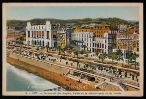 Nice - Promenade des Anglais, Palais de la Mediterranee et les Hotels