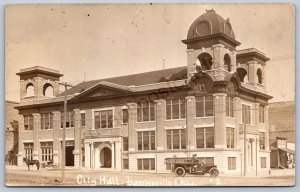 K45/ Bartlesville Oklahoma RPPC Postcard c1910 City Hall Fire Department 291