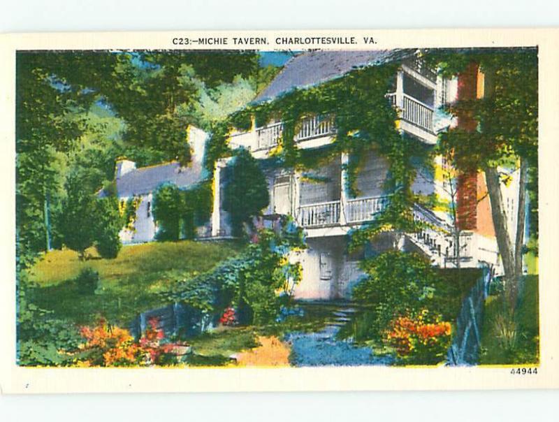 Charlottesville VA C23 Michie Tavern Pub Beer Wine Wiskey 44944 Postcard # 5662