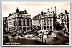 RPPC  Piccadilly Circus London  England  UK  Postcard