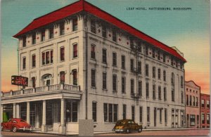 Leaf Hotel Hattiesburg Mississippi Postcard PC497