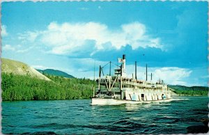 Vtg SS Klondike with Prince Philip Aboard Carcross Yukon Canada 1950s Postcard 