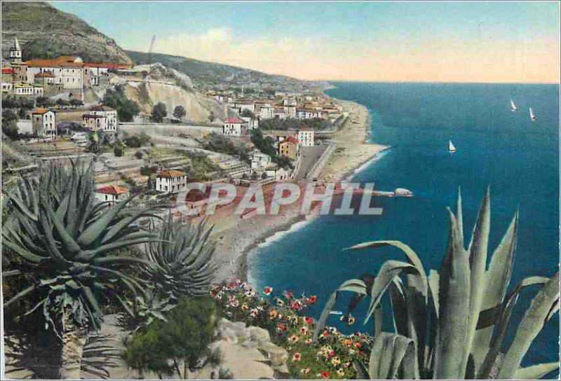 Postcard Modern river At dei Flori Ventimiglia Panorama seen from the west