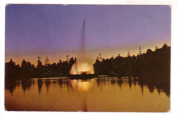 Fountain with Lights, Lost Lagoon, Vancouver, British Columbia