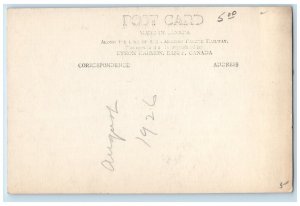 1926 Castle Mountain Banff Canada, Railroad Unposted Vintage RPPC Photo Postcard