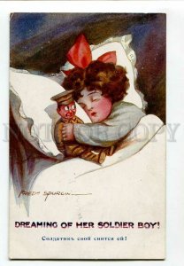 3134457 WWI Dreaming of her Soldier Boy by Fred SPURGIN Vintage