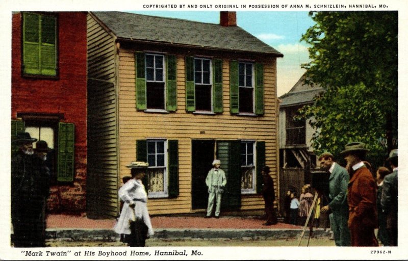 Missouri Hannibal Mark Twain At His Boyhood Home Curteich