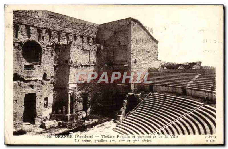 Old Postcard Orange Theater Romain And Perspective Of The City szene The Blea...