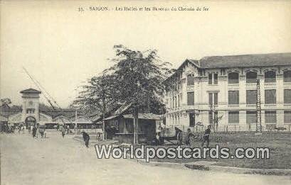 Les Halles et les Bureaux du Chemin de fer Saigon Vietnam, Viet Nam Unused 