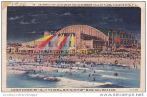 New Jersey Atlantic City Auditorium And Conventon Hall By Night