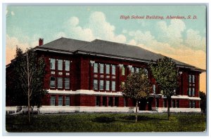 c1910 High School Building Campus Facade Aberdeen South Dakota Antique Postcard