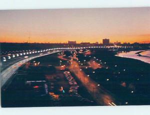 Unused Pre-1980 LAKESHORE BOULEVARD AT NIGHT Toronto Ontario ON F8233@