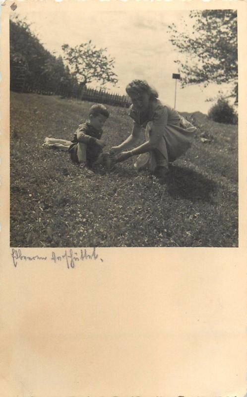 Austria family social history 1940s woman with boy