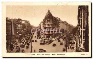 Old Postcard Paris Boulevad Italians
