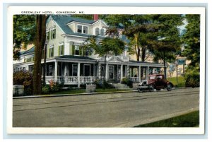 c1920's Greenleaf Hotel Street View Car Kennebunk Maine ME Vintage Postcard  