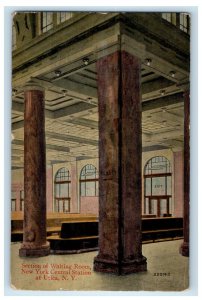 c1910 Section of Waiting Room NY Central Station Utica New York NY Postcard 