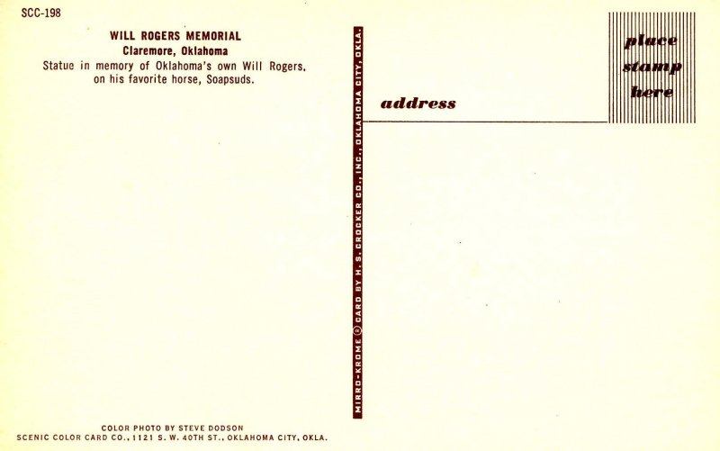 OK - Claremore. Will Rogers Memorial 