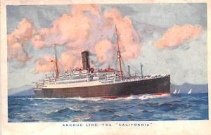 Anchor Line TSS California Ship Unused light crease right edge