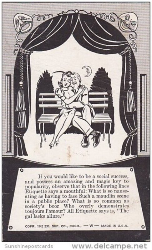 Vintage Arcade Card Humour Social Success and Popularity