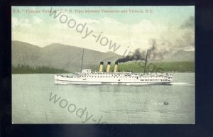 f2454 - British Columbia CPR Ferry - Princess Victoria - Vancouver - postcard