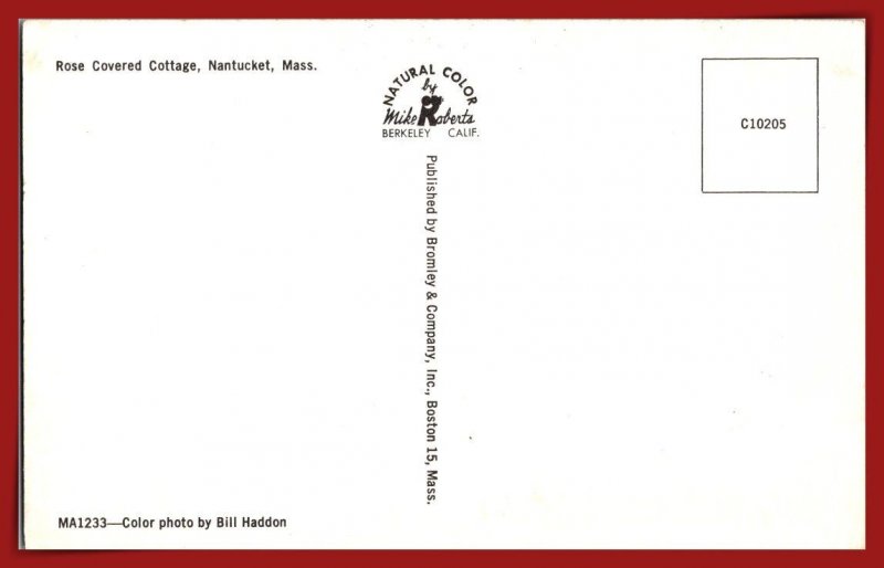 Massachusetts, Nantucket - Rose Covered Cottage - [MA-1123]