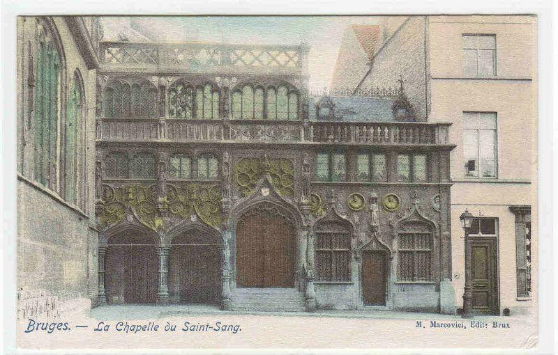 La Chapelle du Saint Sang Bruges Belgium 1905c postcard