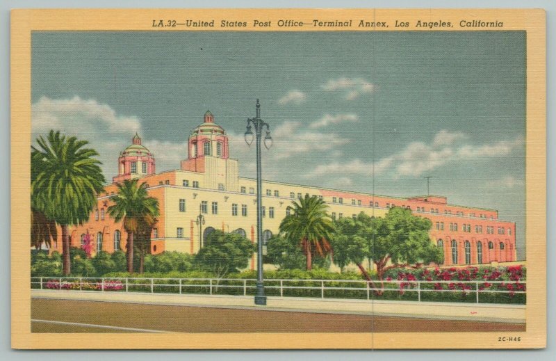 Los Angeles California~United States Post Office~Terminal Annex~Vintage Postcard