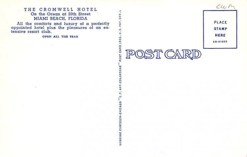 Cromwell Hotel On the Ocean Miami Beach FL