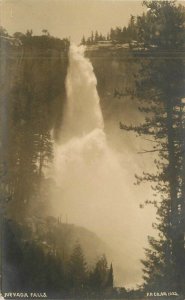 California Yosemite NP Pillsbury #1032 Nevada Falls C-1910 RPPC Postcard 22-9546