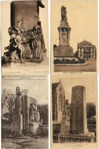 WAR MONUMENTS STATUES MILITARY WWI 250 Vintage Postcards Pre-1940 (L3395)