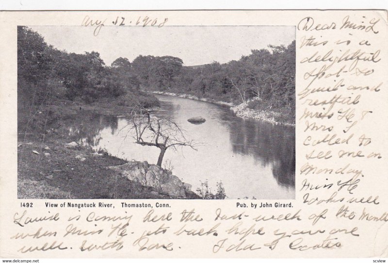 THOMASTON, Connecticut, PU-1908; View Of Nangatuck River