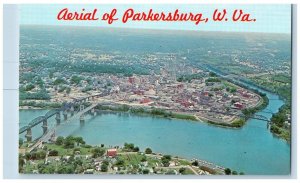 Parkersburg West Virginia Postcard Greetings Aerial View Cities Buildings c1960