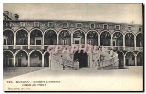 Old Postcard Monaco Grand Staircase Palace of Prince