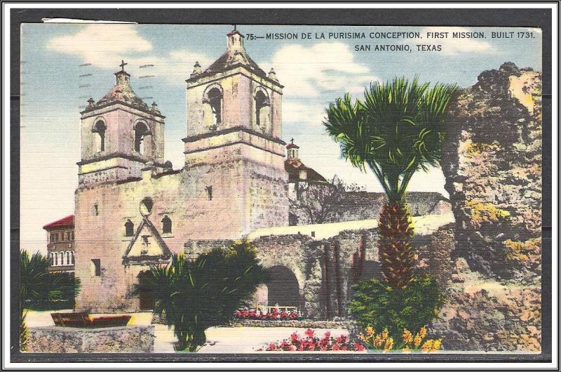 Texas, San Antonio Mission De La Purisima Conception - [TX-029]
