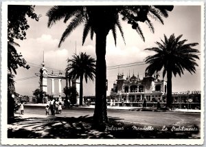 Palermo - Mondello Lo Stabilimento Italy Real Photo RPPC Postcard