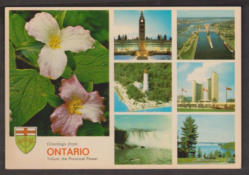 6 Views Of Ontario + Trillium Provincial Flower - Unused # 2