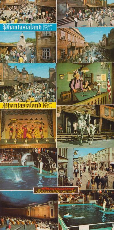 Phantasialand Performing Dolphins Puppet Show Cabaret 3x German 1970s Postcard s