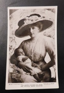 1912 Royalty Postcard Cover Queen Victoria of Spain and Princess Maria Christina