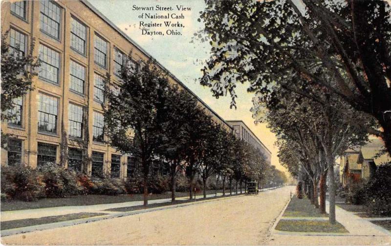 Dayton Ohio Stewart Street Antique Postcard J52349