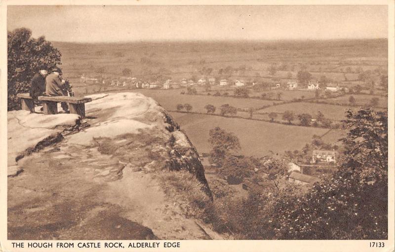 uk29099 hough from castle rock alderley edge real photo uk