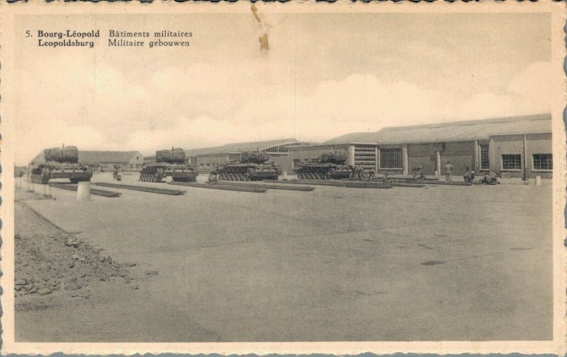 Military Belgium Leopoldsburg Military Buildings With Tanks World War 1 06.56