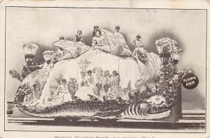 Flying Fish Float Shriners Electrical Parade Los Angeles California postcard