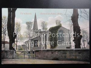 c1908 - The Church, Barton-in-Fabis, Nottinghamshire - showing children playing