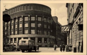 Ostrava Czaech Street Scene SPEEDWELL Gas Sign & Bus Real Photo Postcard