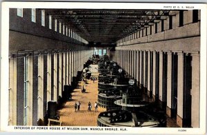 Postcard POWER PLANT SCENE Muscle Shoals Alabama AL AK5744