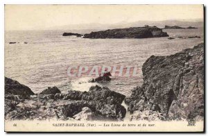 Postcard Old Saint Raphael Var land and sea lions